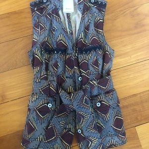 Anthropologie belted vest